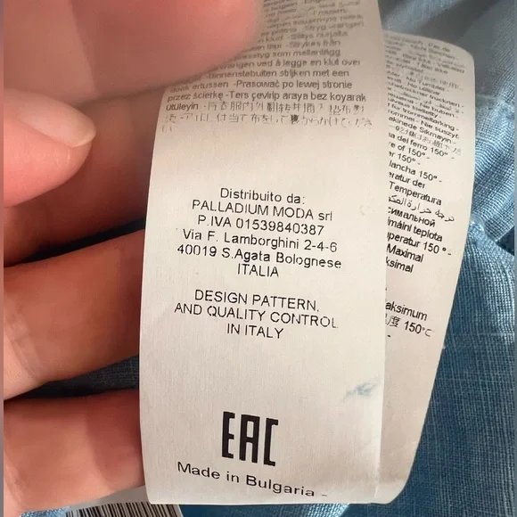 NWT $538 120% Lino Italy design Blue Harbor Sleeveless Maxi Dress Size 40 Bow - Picture 8 of 14